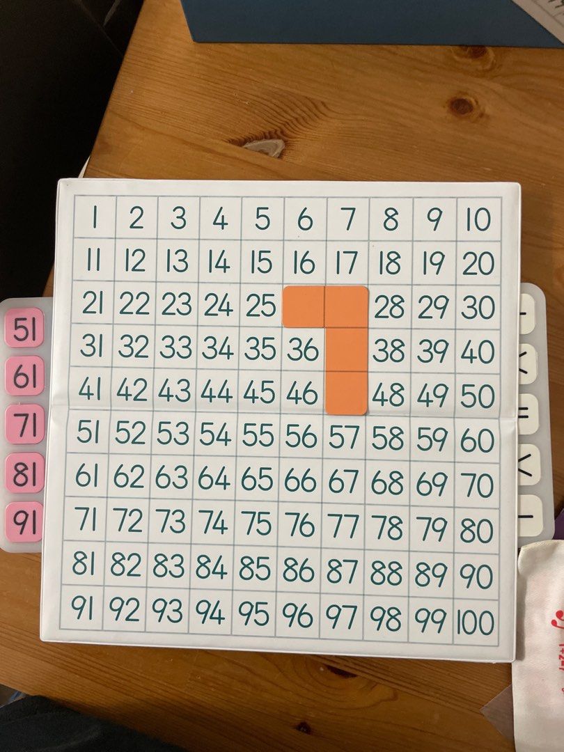 早教 磁石百數板 連遊戲手冊及配件 升小 數學 考小一 思維 數感教具, 興趣及遊戲, 玩具 & 遊戲類 - Carousell