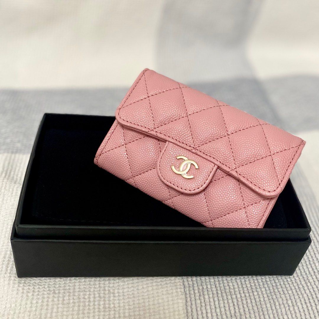 珍藏款💞 Chanel 22S Pink Classic Card Holder 香奈兒粉紅色