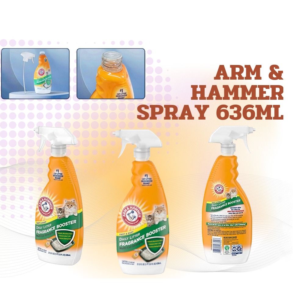 Arm Hammer Daily Fresh Cat Litter Deodorizer Spray 636ml Cat Odour non cat cage condo carrier
