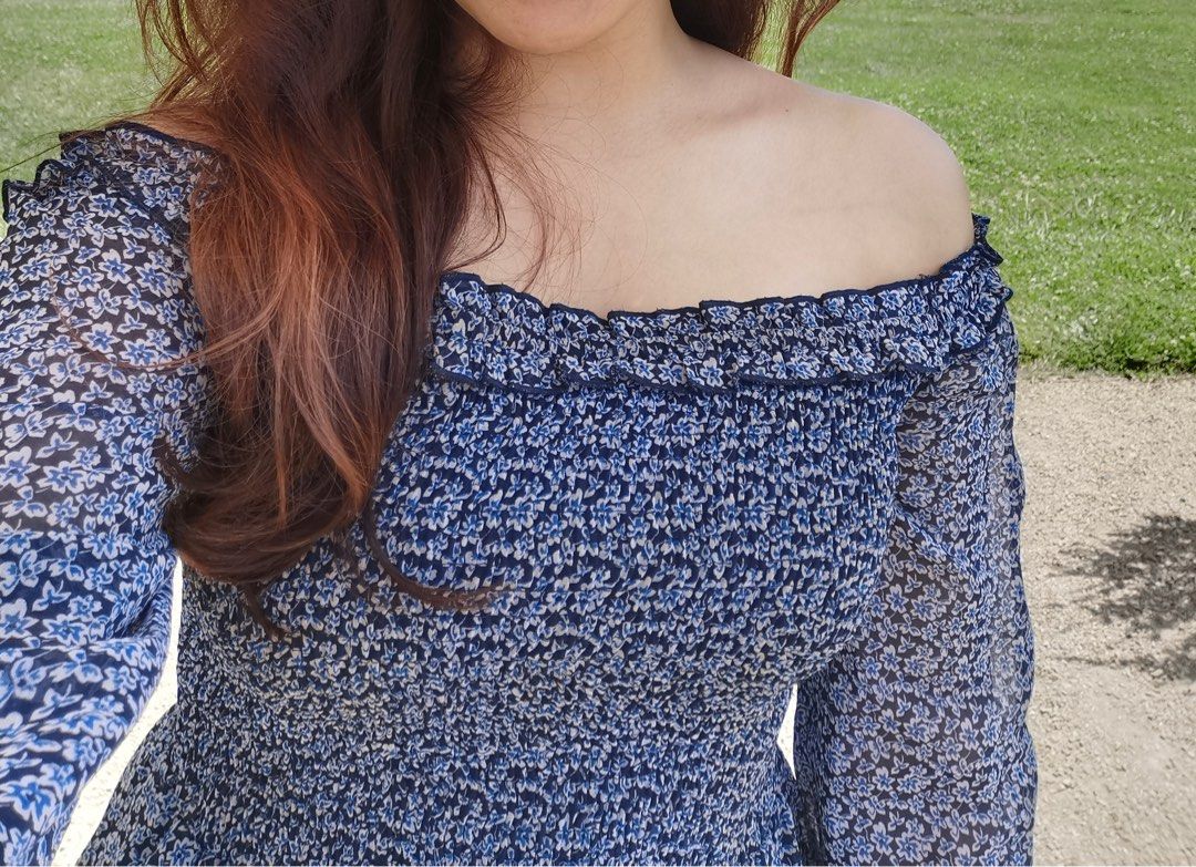 Miss selfridge blue floral dress shop