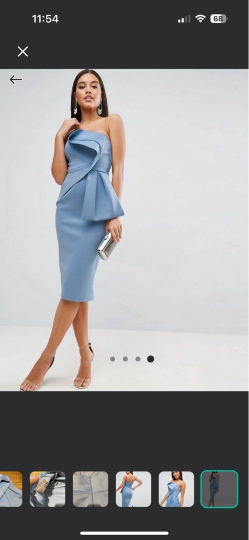 Asos blue scuba dress cheap
