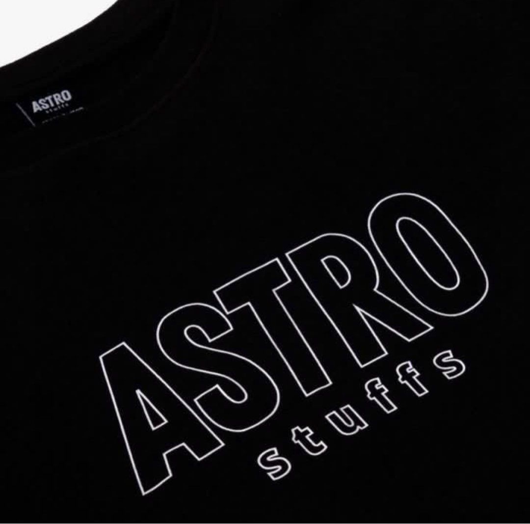 Astrostuffs OUT LINE LOGO ロングスリーブ黒Bright 【公式通販】