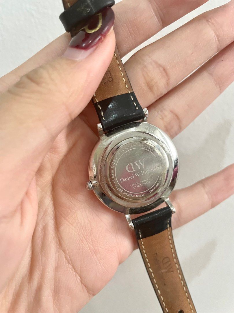 Leather Dw Orologio AUTHENTIC 100% DANIEL WELLINGTON BLACK LEATHER