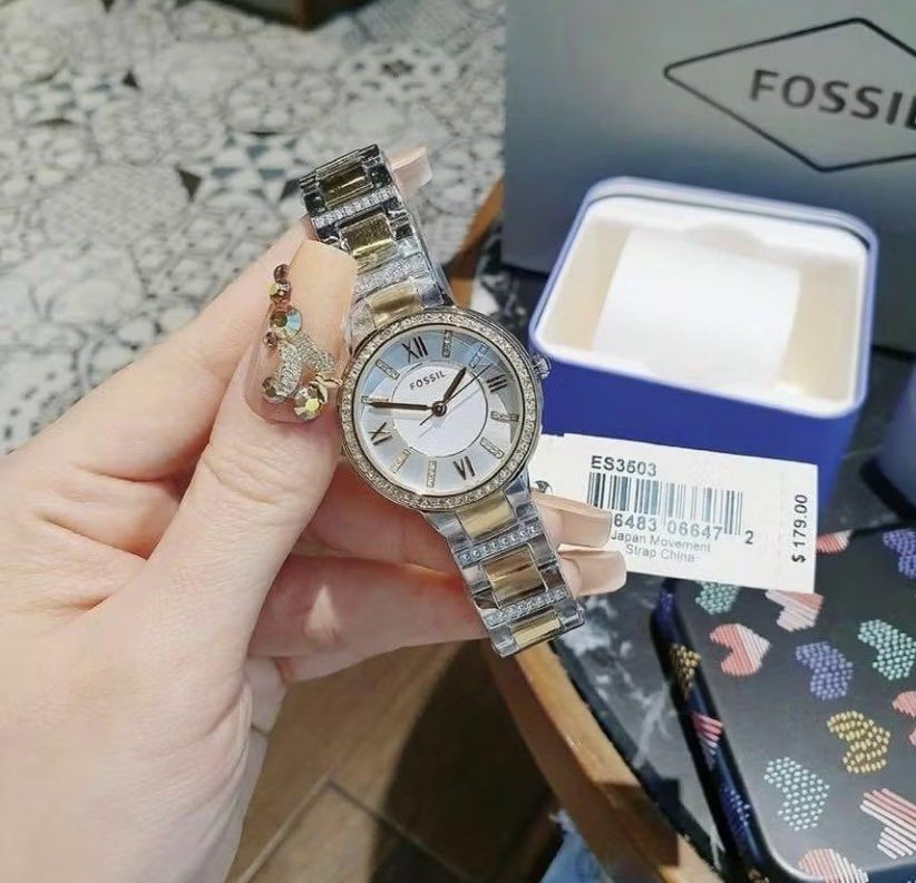 Authentic Fossil Jacqueline Virginia Stainless Steel Women s Watch ES3503