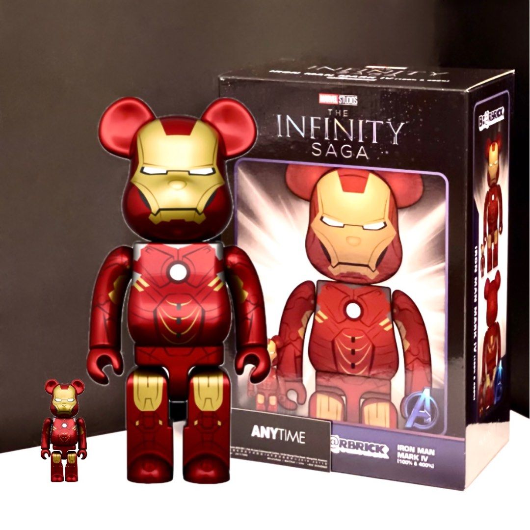 BE@RBRICK IRON MAN MARK II 100％ & ちがい 400％ 