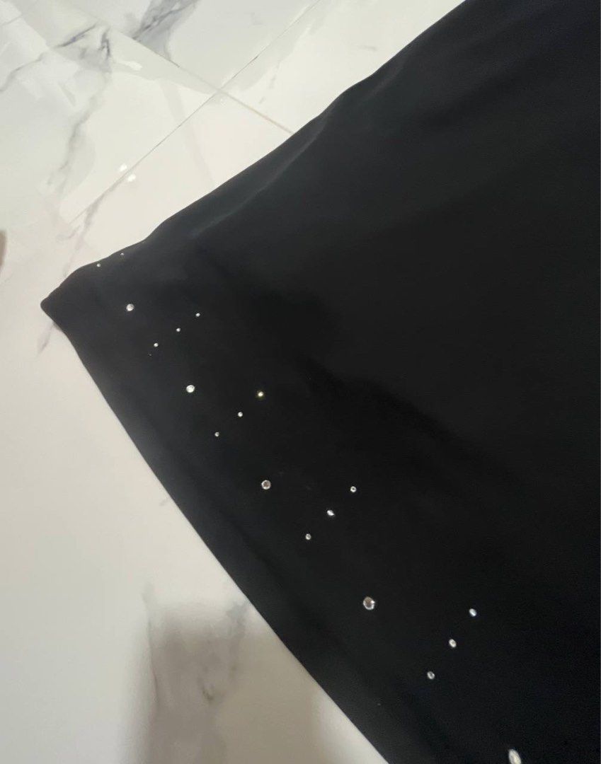 black dress droopy droop neckline Women s Fashion Dresses Sets Dresses on Carousell