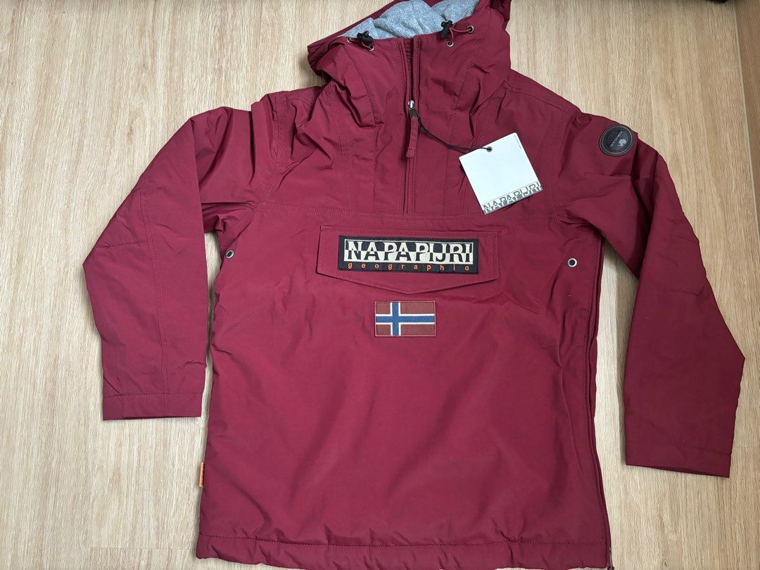 Napapijri jacket burgundy hot sale