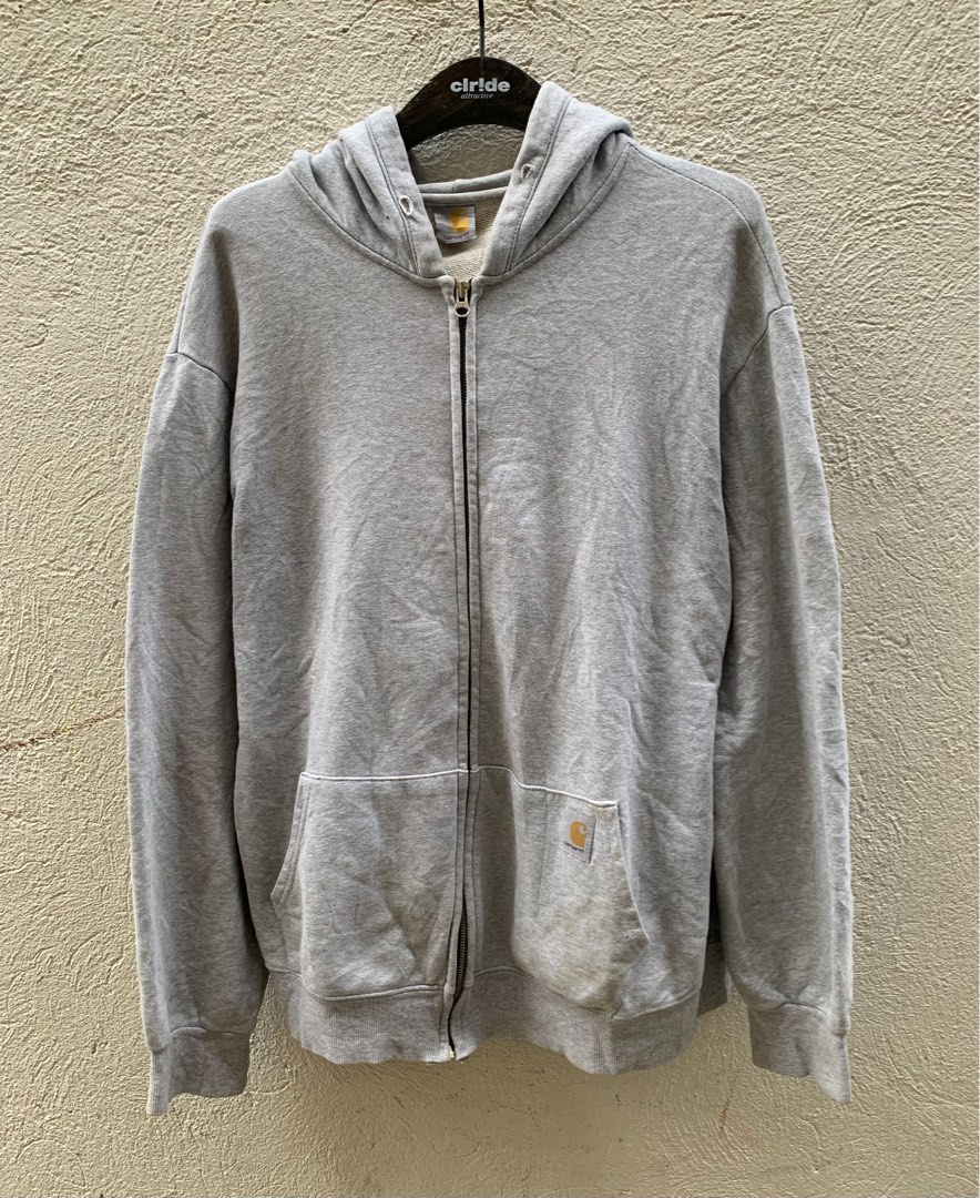 Carhartt zip hoodie grey shop