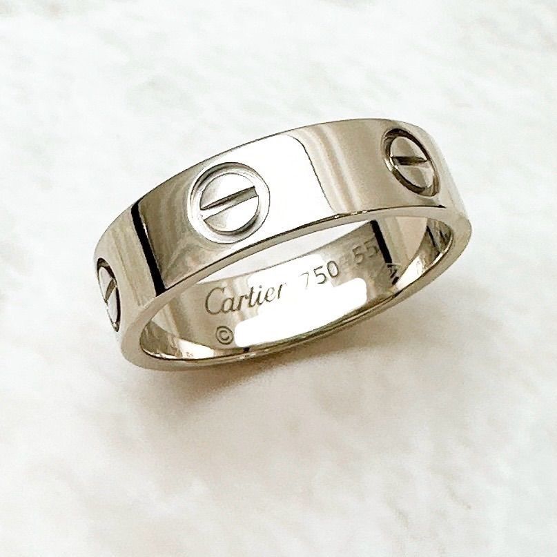 Cartier Love White Gold Ring 55 Approx. Size 15 U Women s Fashion Jewelry Organizers Rings on Carousell