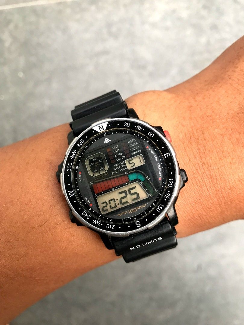 Citizen Wind Jack D060-086775 ウィンドジャック RARE VINTAGE DIGITAL WATCH CITIZEN WIND JACK D060-086775 LCD