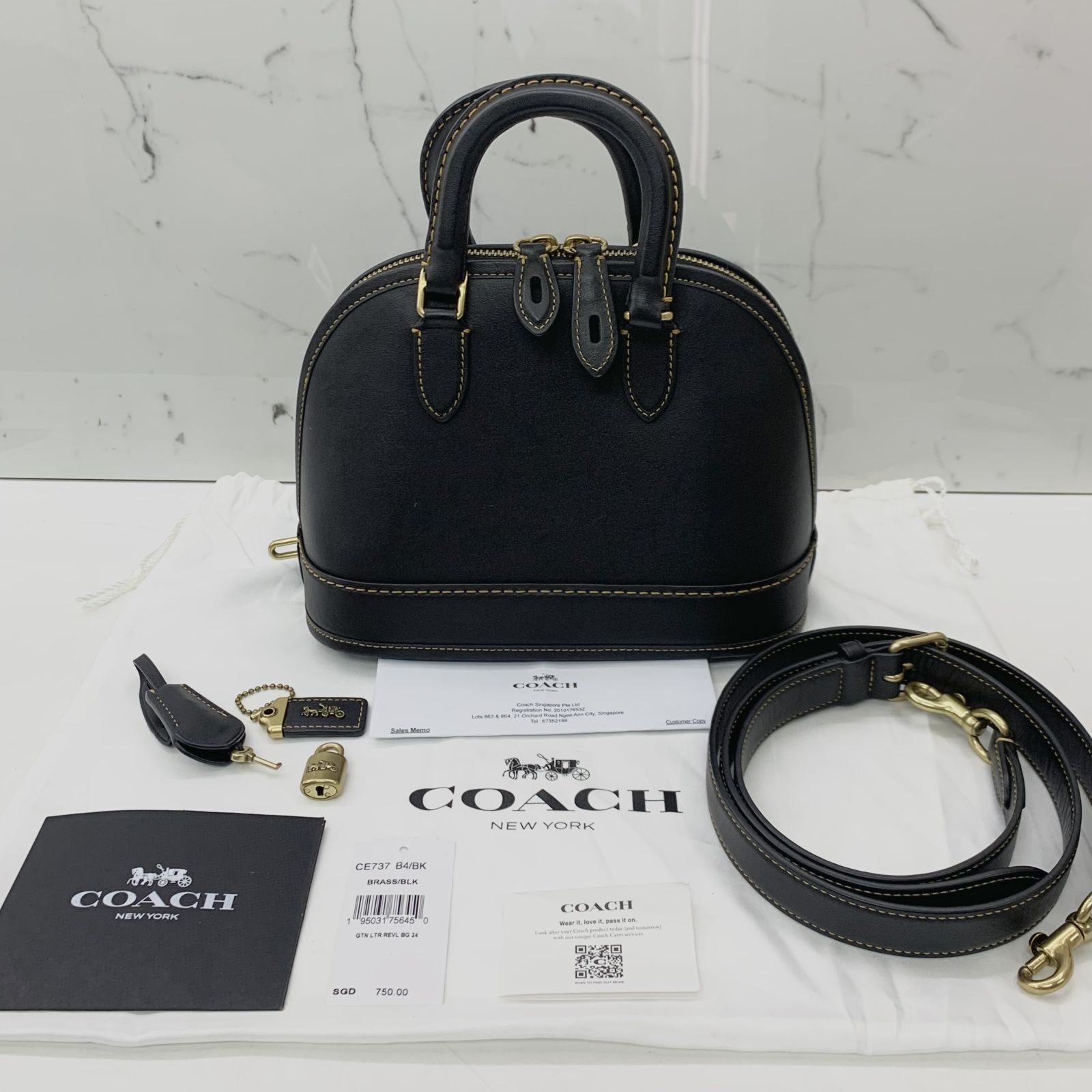COACH CE737 BLACK REVEL BAG 24-B4/ 2WAY SHOULDER BAG 247037393 AL 