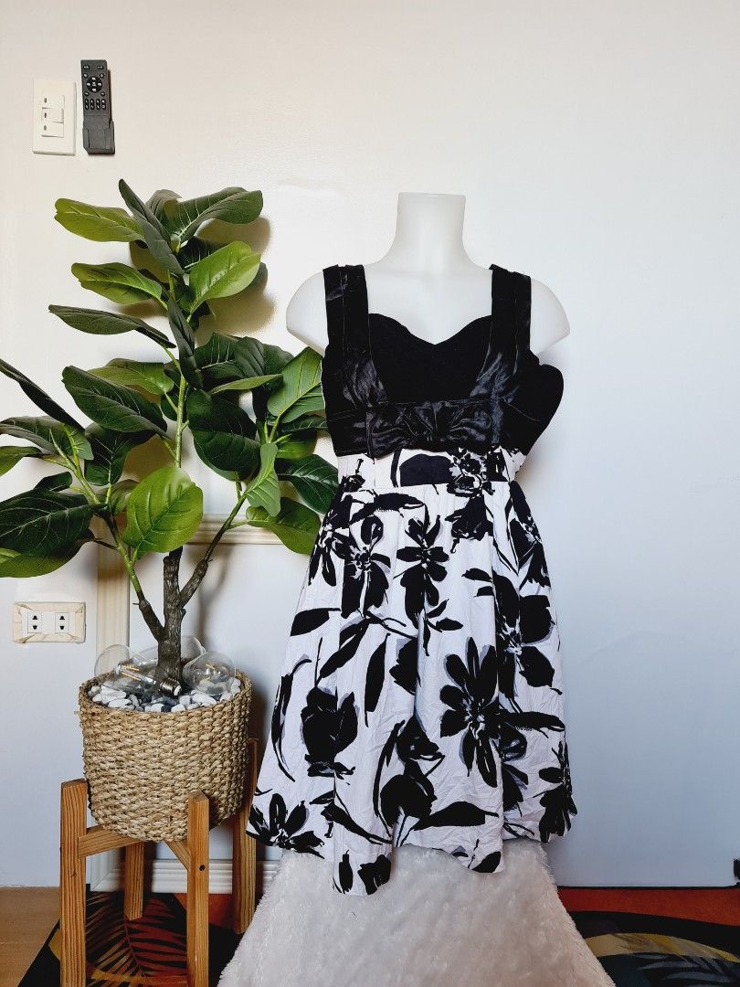 Cute cotton formal event party floral black and white dress, Women's Fashion, Dresses & Sets, Dresses on Carousell Cute cotton formal event party floral black and white dress, Women's Fashion, Dresses & Sets, Dresses on Carousell