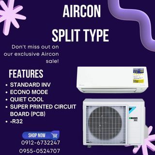 DAIKIN D SMART SERIES SPLIT TYPE AIRCON
