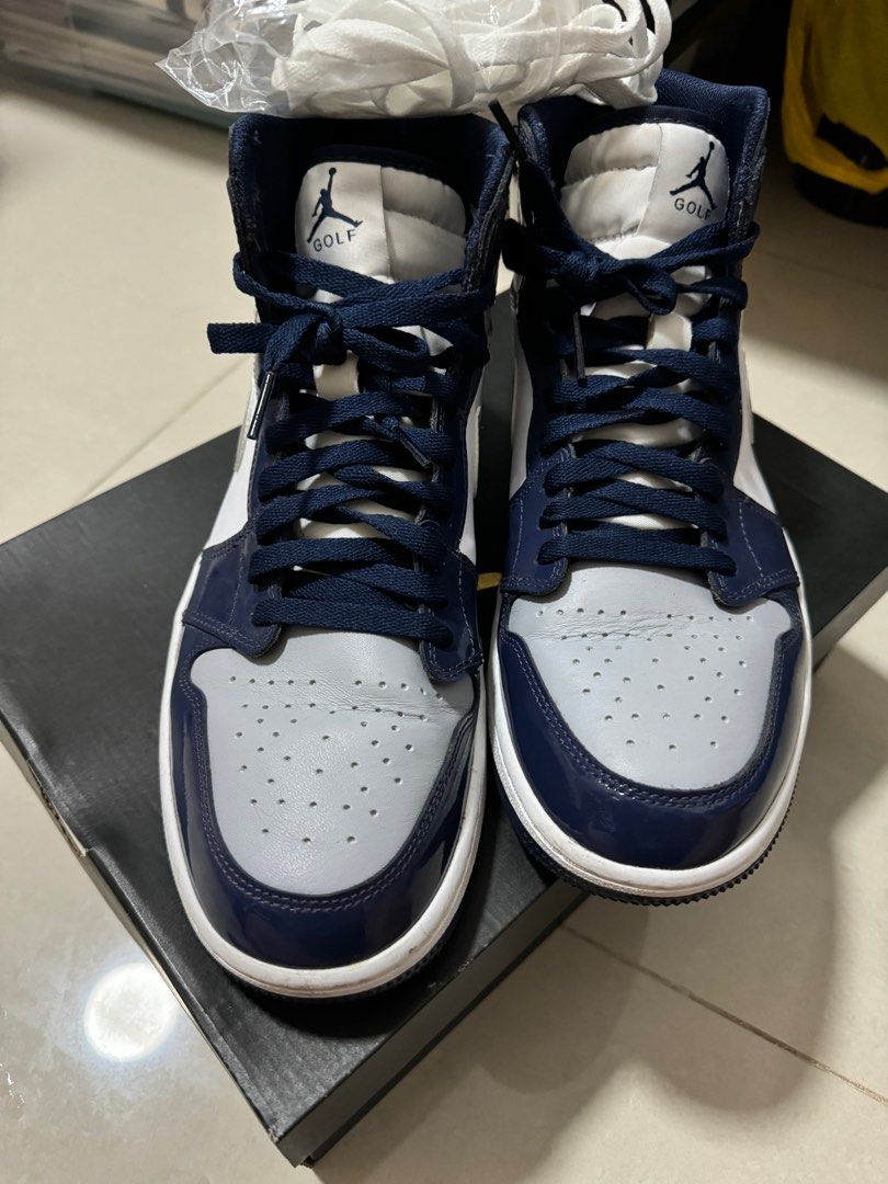 Dark Blue Purple Air Jordan 1 Golf Men s Fashion Footwear Sneakers on Carousell