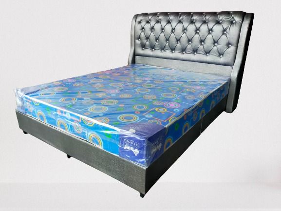 Divan Bed PVC Bed Katil Queen Size, Furniture & Home Living, Furniture ...