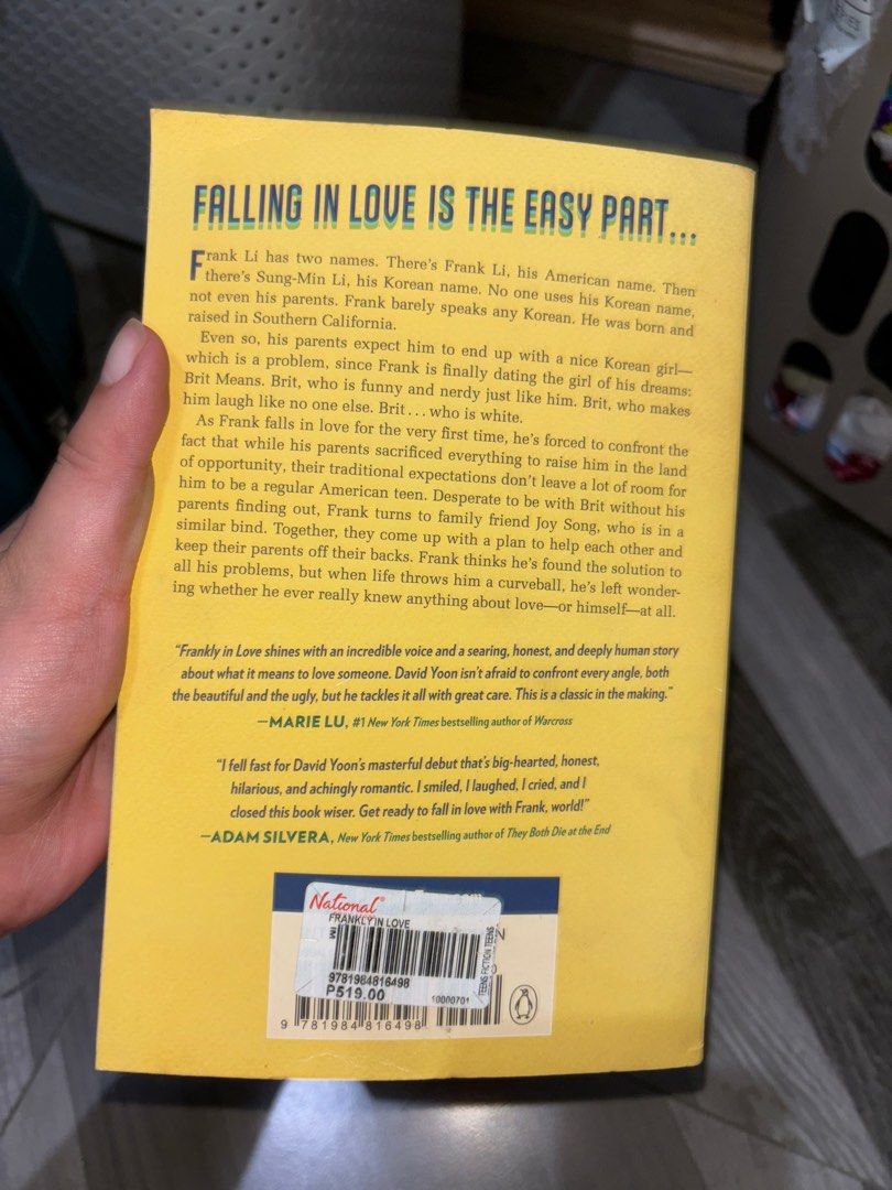 Frankly in Love by david yoon book (Category: Storybooks) located in Quezon City. Submitted by ali_1130 (Listing ID 1320164285, Image 3). Description: New, haven’t read yet - bought for 519 in national bookstore .