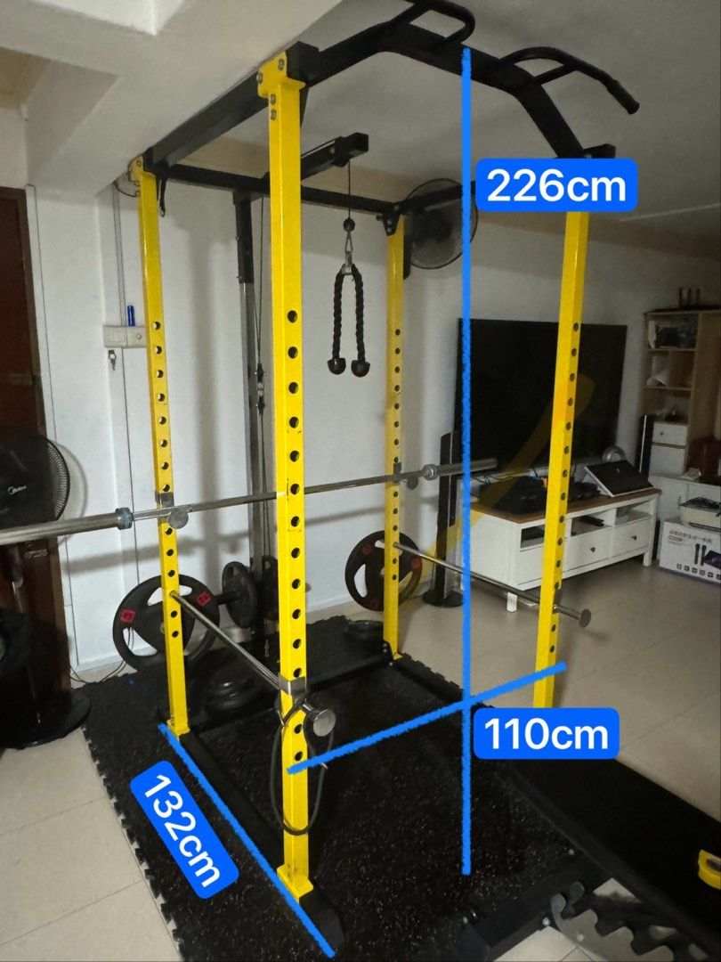 Full set rack home gym Sports Equipment Exercise Fitness Weights Dumbbells on Carousell