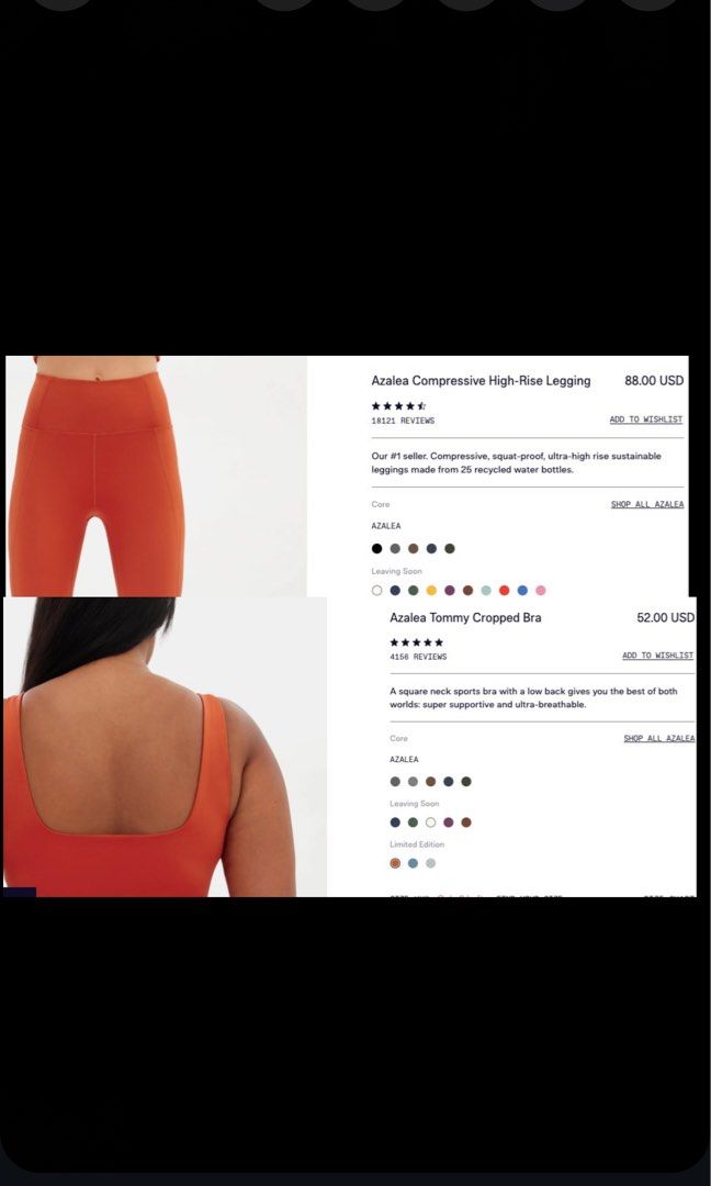 Girlfriend Collective Red Set (Category: Activewear) located in Muntinlupa City. Submitted by bubbuys (Listing ID 1320104478, Image 2). Description: PLEASE READ BEFORE BIDDING Size XXS or Size 0 Brand new never used Girlfriend Collective set. Bought in the US last december, only removed the tags to wash. RFS: Doesn’t fit me. Honestly love this set because it’s thick and buttery material Azalea Compressive High-Rise Legging: Retails for 88 USD (PH
