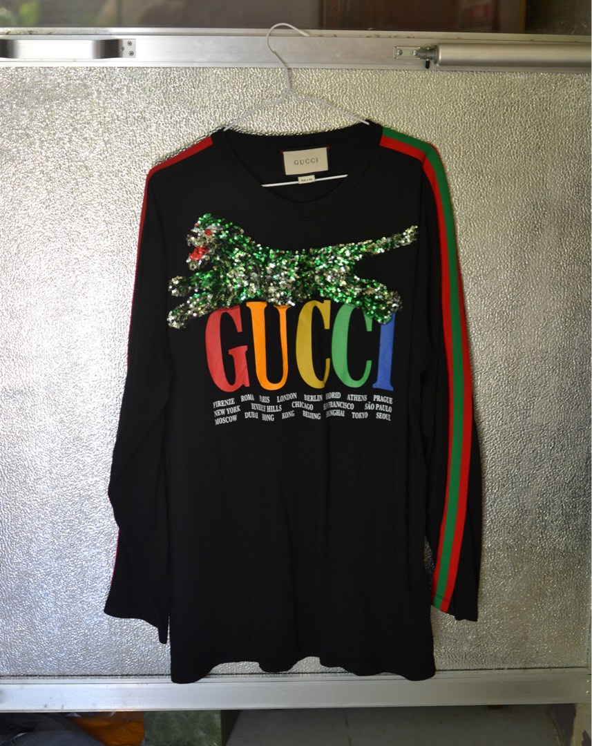 Gucci Cities dress long sleeve Women s Fashion Dresses Sets Dresses on Carousell