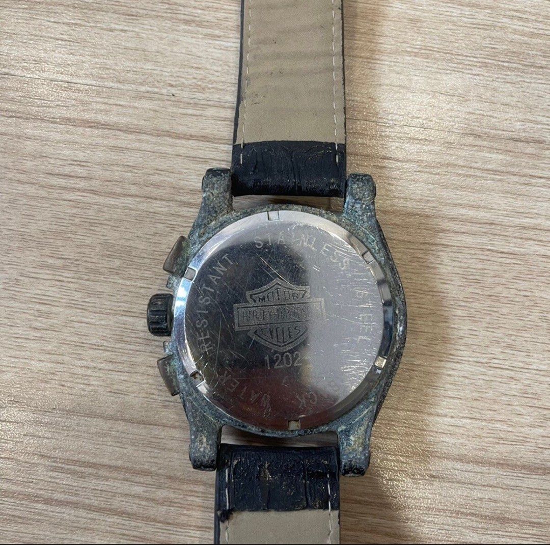 Harley davidson watch leather strap best sale