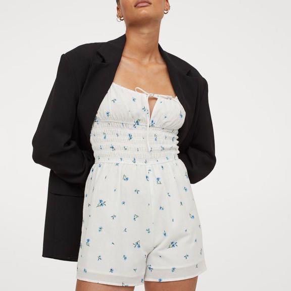 H&m linen blend jumpsuit cheap