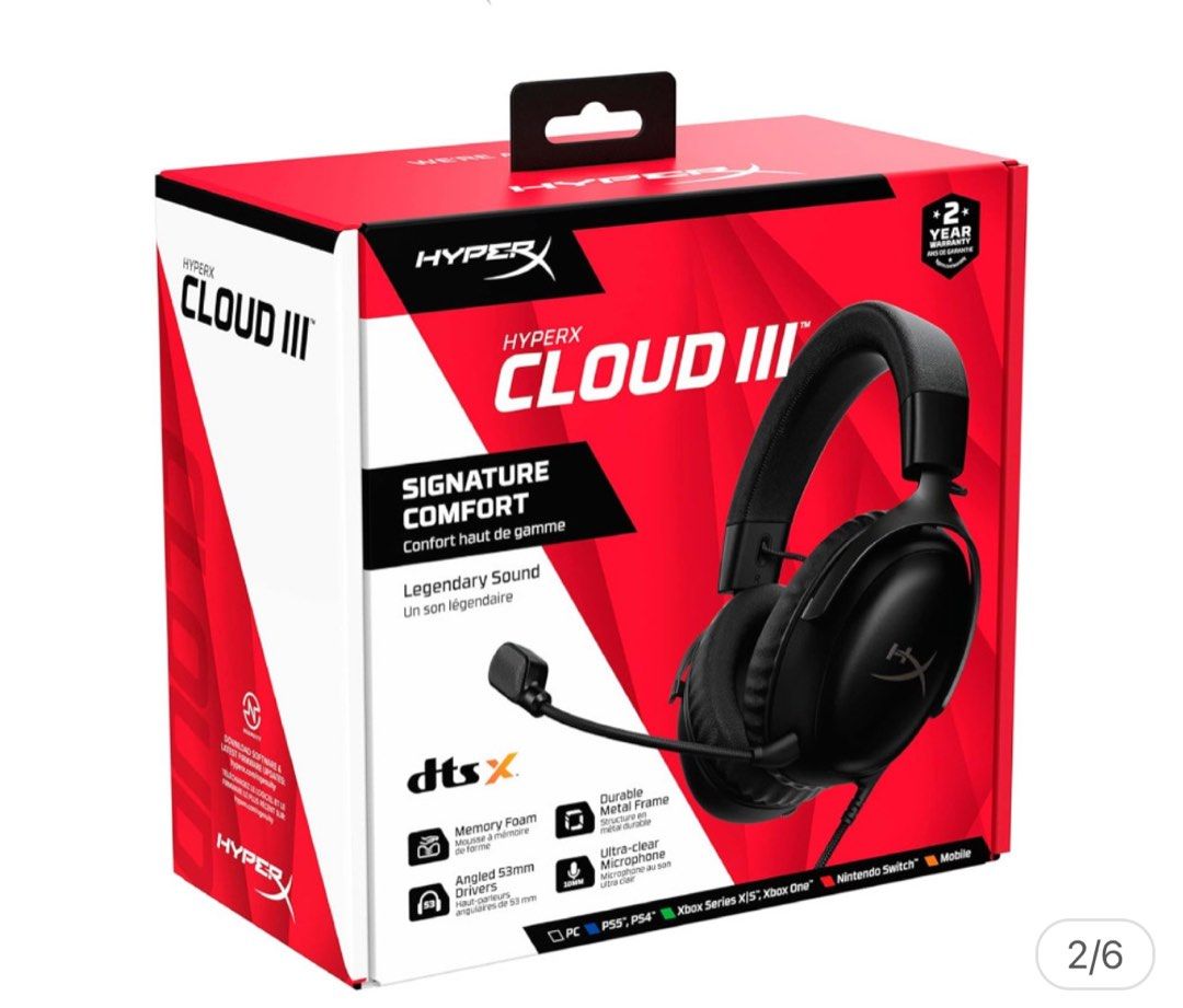 HyperX cloud 3 (Category: Headphones & Headsets) located in Singapore. Submitted by bryannnnl (Listing ID 1320203709, Image 1). Description: Bought it @ $149 Condition: 10/10 Used it once less than 15mins Bought it but not to my liking Letting go at $130 no nego.
