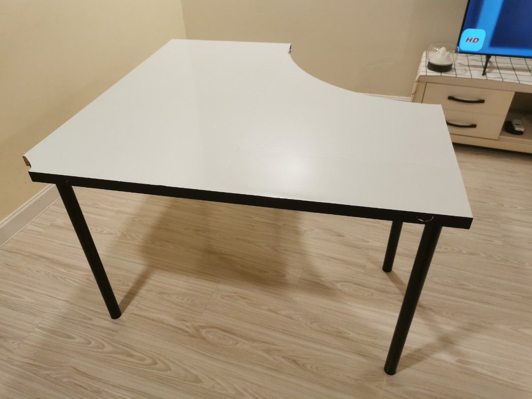 Ikea linnmon corner table, Furniture & Home Living, Furniture, Tables