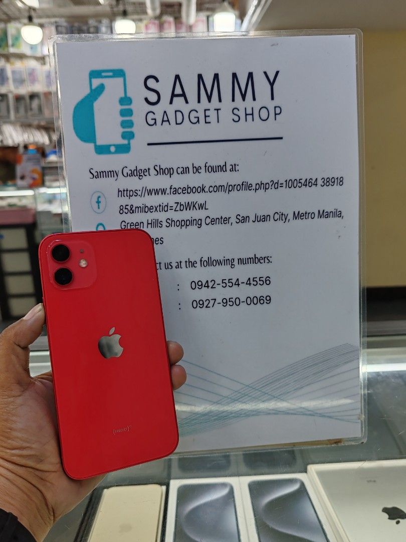 Iphone 12 128 (Category: iPhone 12 Series) located in Quezon City. Submitted by ronalynac40976 (Listing ID 1320109901, Image 1). Description: Iphone 12 128 factory unlock 95% batteri health good condition With box, case cord Physical store in greenhills shopping center, San Juan metro Manila *We accept swap/trade in *We accept credit card/ggives+% *We ship COD/COP via LBC +SF (DP) *dm or call for fast transaction 📞09279500069/09425544556 📍Locat
