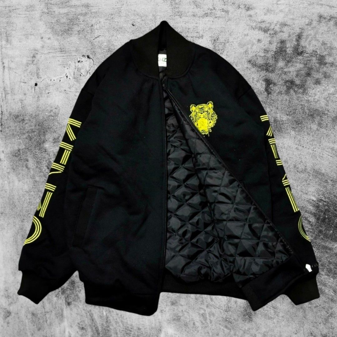 Jaket Varsity Kenzo Tiger Zipper Hitam