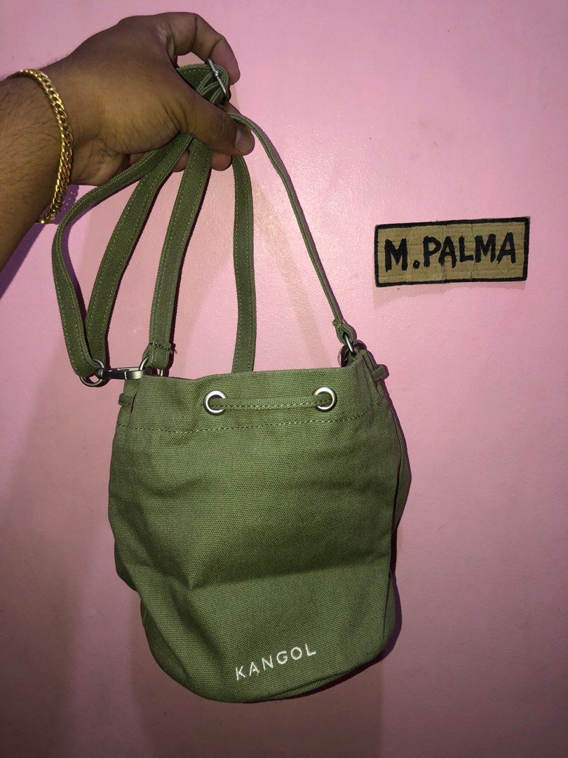 KANGOL Canvas Mini Bucket Handbag slingbag GREEN (Category: Shoulder Bags) located in Manila. Submitted by marisianshop (Listing ID 1320188578, Image 3). Description: KANGOL Canvas Mini Bucket Handbag slingbag GREEN.