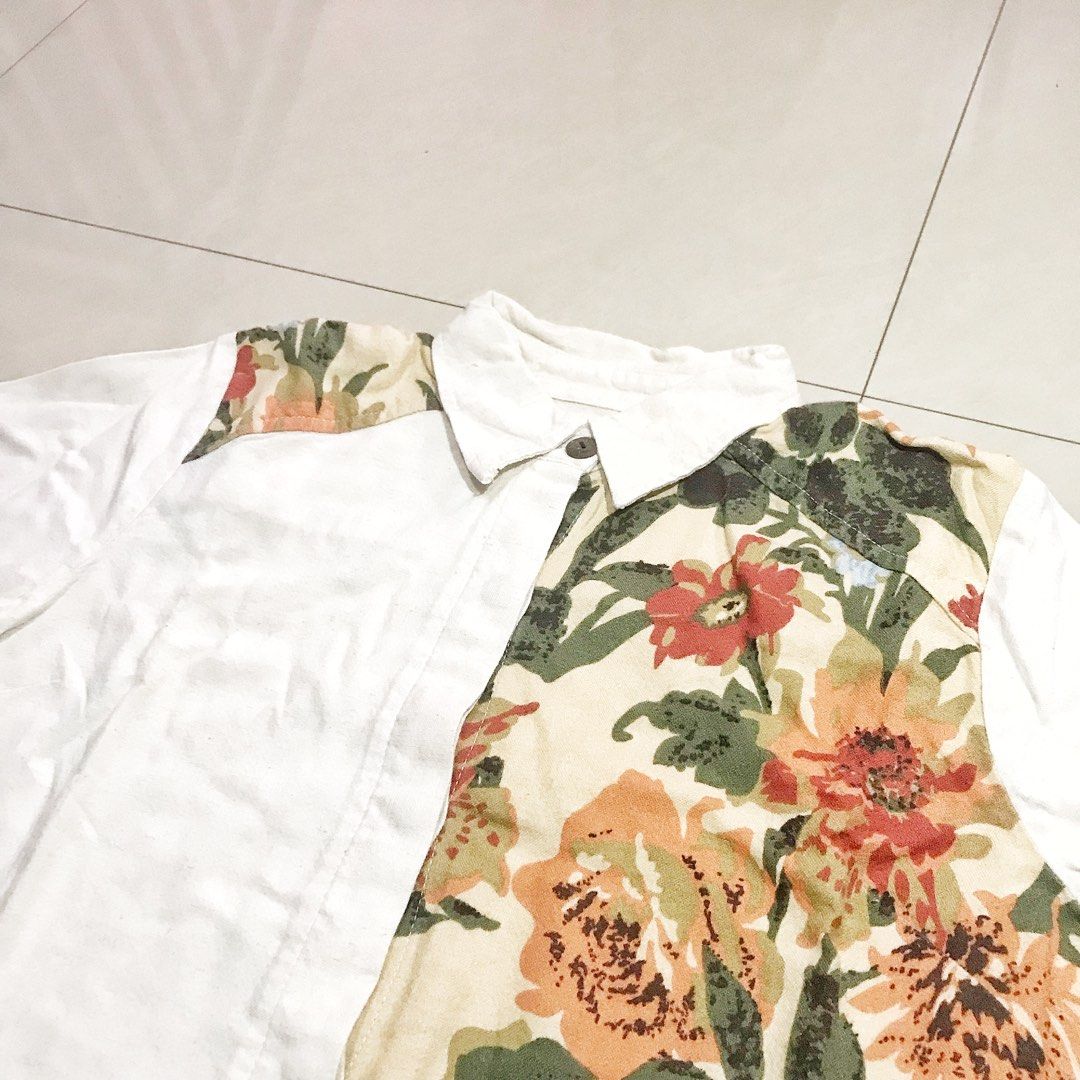 kemeja floral vintage hijab, Olshop Fashion, Olshop Wanita di
