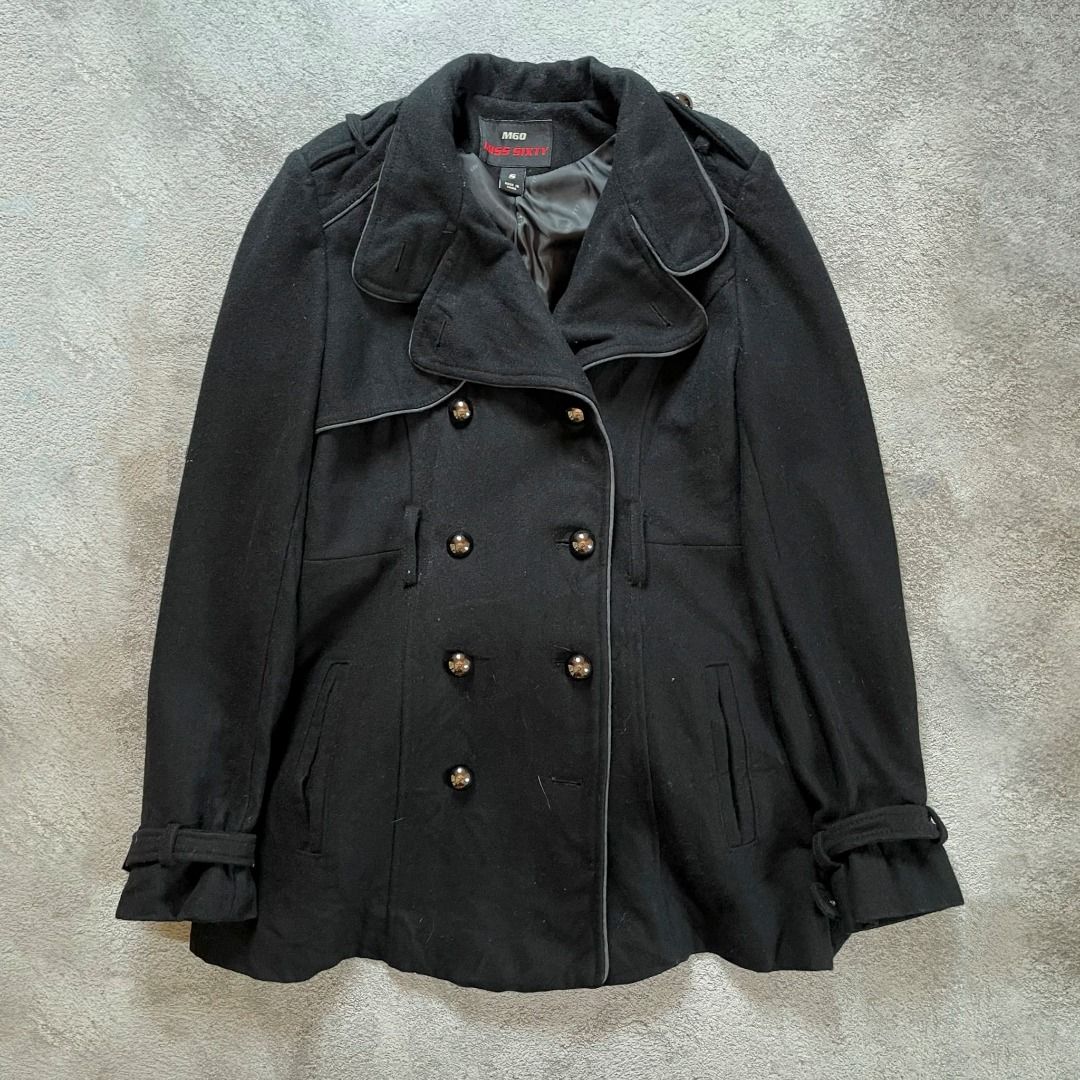 Miss sixty peacoat black coat