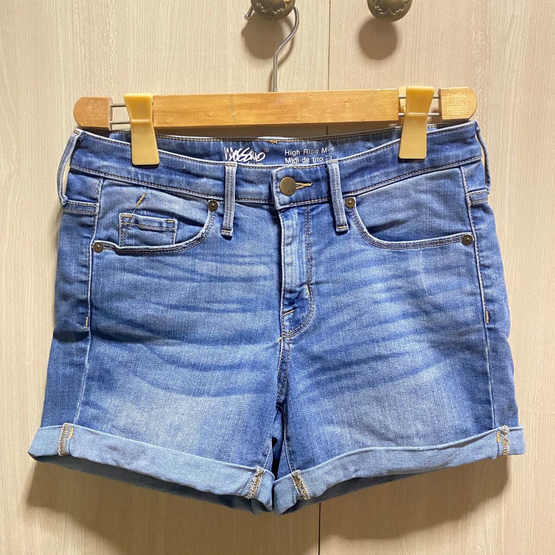 Mossimo mid rise denim short Women s Fashion Bottoms Shorts on Carousell