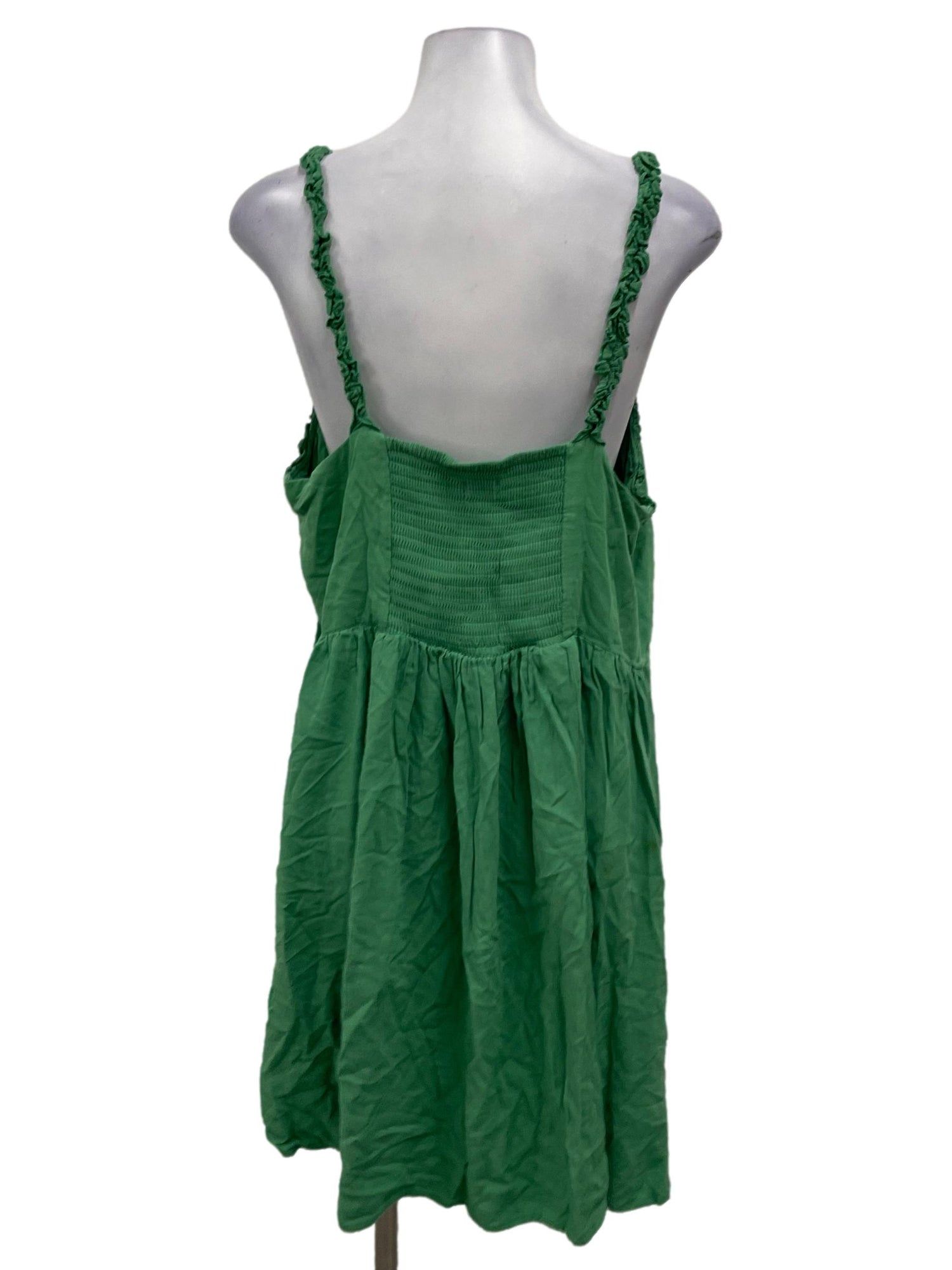 New Look Green Ruffle Strap Cami Mini Dress Women s Fashion Dresses Sets Dresses on Carousell