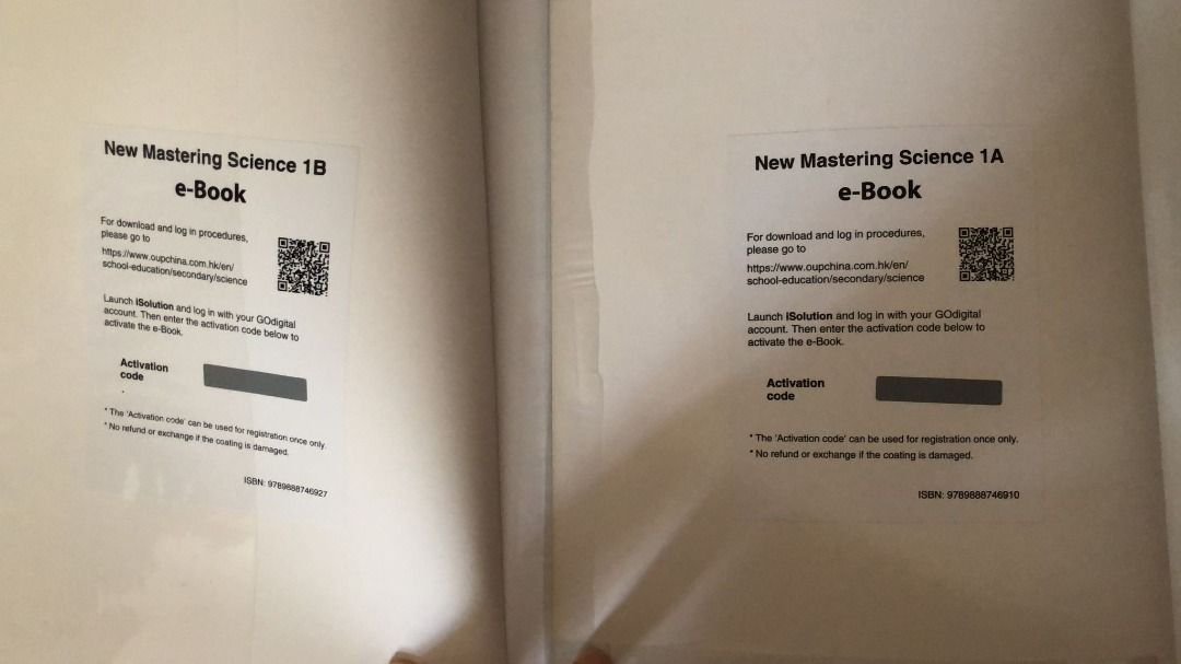 New mastering science 1A 1B & (全新) workbook 1B, 興趣及遊戲, 書本 & 文具, 教科書 ...