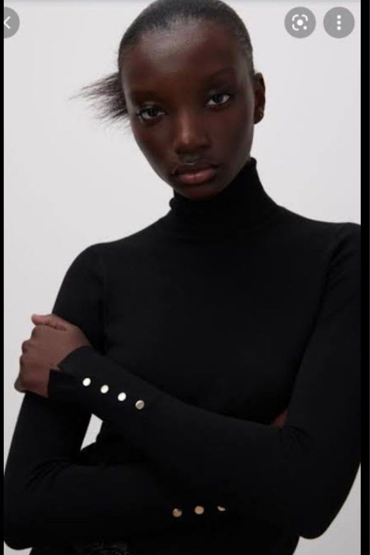 Zara sweater with gold buttons on sale