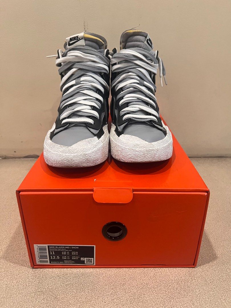 Nike Sacai Blazer Mid US 11 (Category: Sneakers) located in Manila. Submitted by mr.arnie (Listing ID 1320151024, Image 2). Description: Complete box and extra laces.