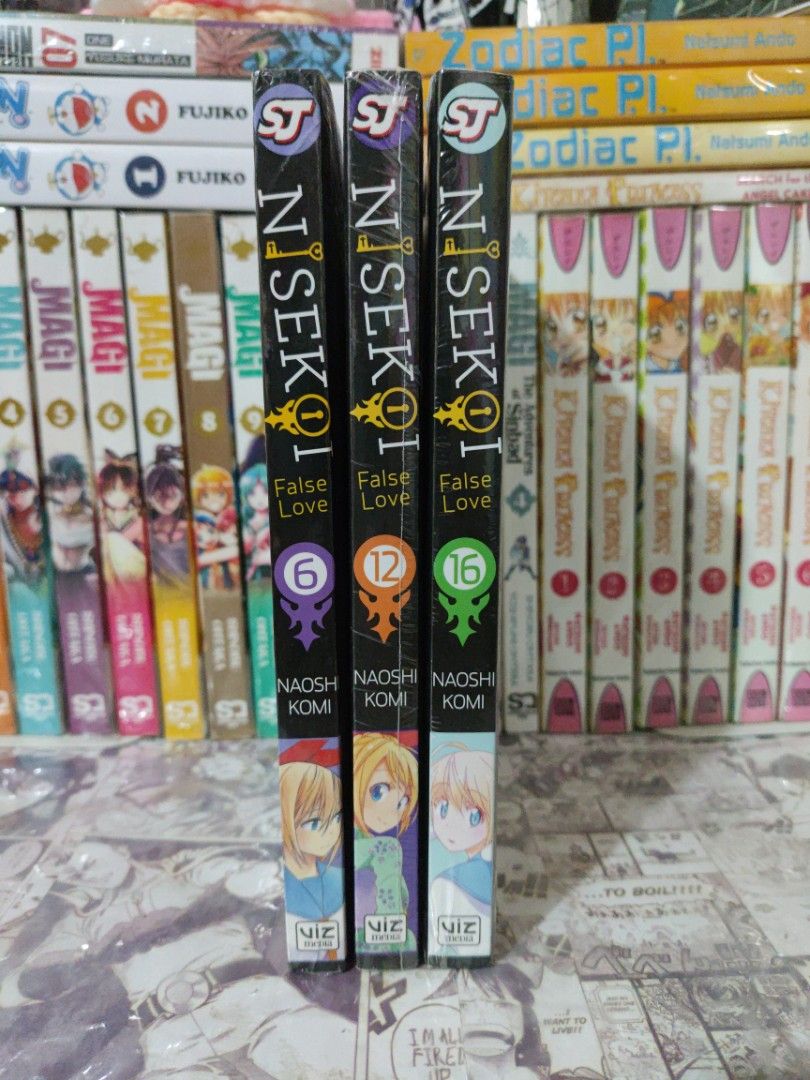 Nisekoi Manga Volumes (Category: Comics & Manga) located in Majayjay. Submitted by ichigos_shop (Listing ID 1320184952, Image 1). Description: All Sealed Volume 6 dented spine = 400 Shipping: LBC COP & J&T Volume 12 & 16 SOLD You can ask me for pictures regarding the condition of the books. Thank you.