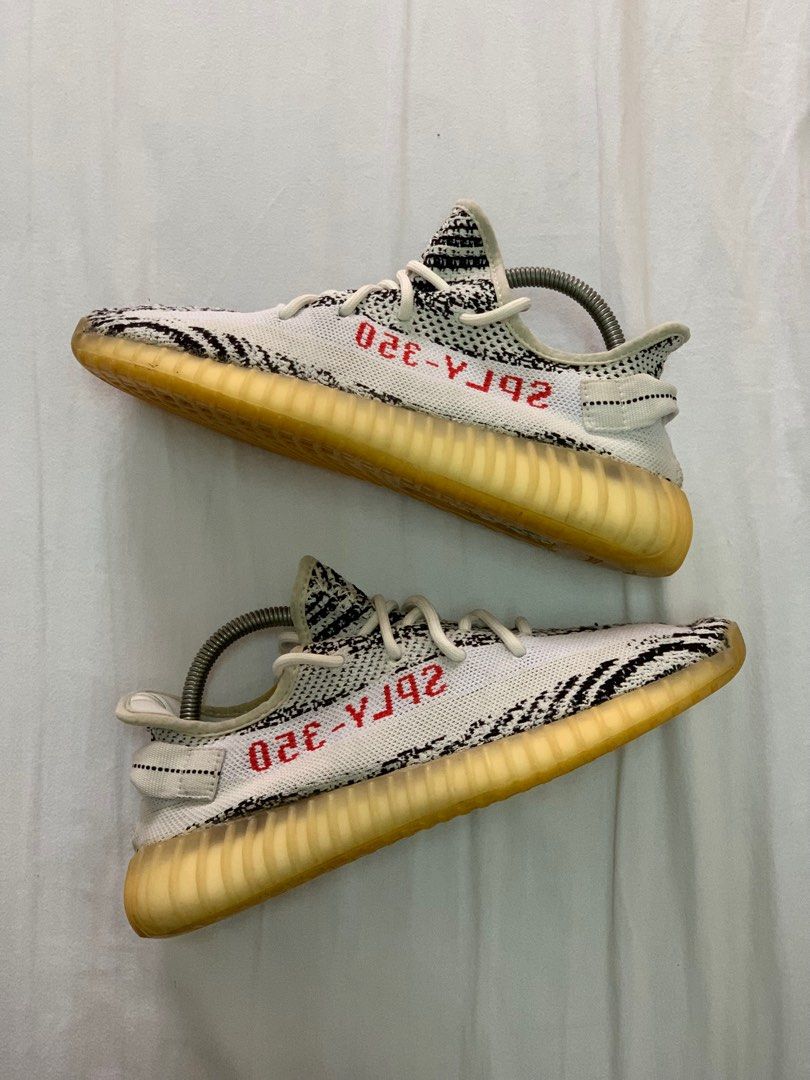 ORIGINAL ADIDAS YEEZY BOOST 350 V2 ZEBRA 8uk 26.5cm Men s Fashion Footwear Sneakers on Carousell