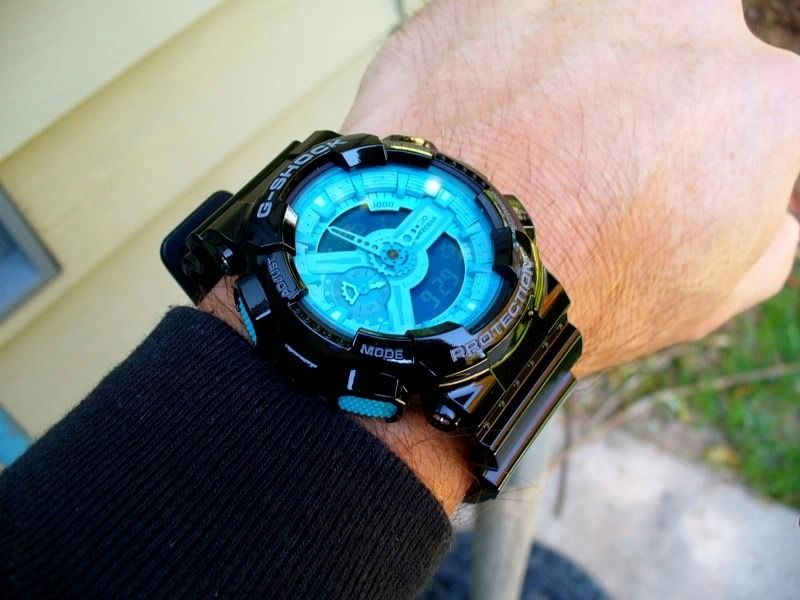 OwnOne Original Casio G Shock GA 110B 1A2 black blue new in box 1 year marco warranty. Collector item Men s Fashion Watches Accessories Watches on Carousell