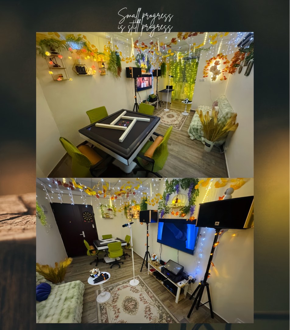 ☘️🪴Kwun Tong New French-style Mansion Party Room🌻✨
🌌 Meteor Shower Ceiling Design for Full Starry Sky🥳French-style Mansion Experience🍀
Superb Decoration🎊High-quality Sound System
🎤Karaoke Room｜🀄Mahjong Room｜♠️Poker Room
🚇Exit B of Kwun Tong MTR Station, 3-minute Walk
🚻Private Washroom628648359289621127