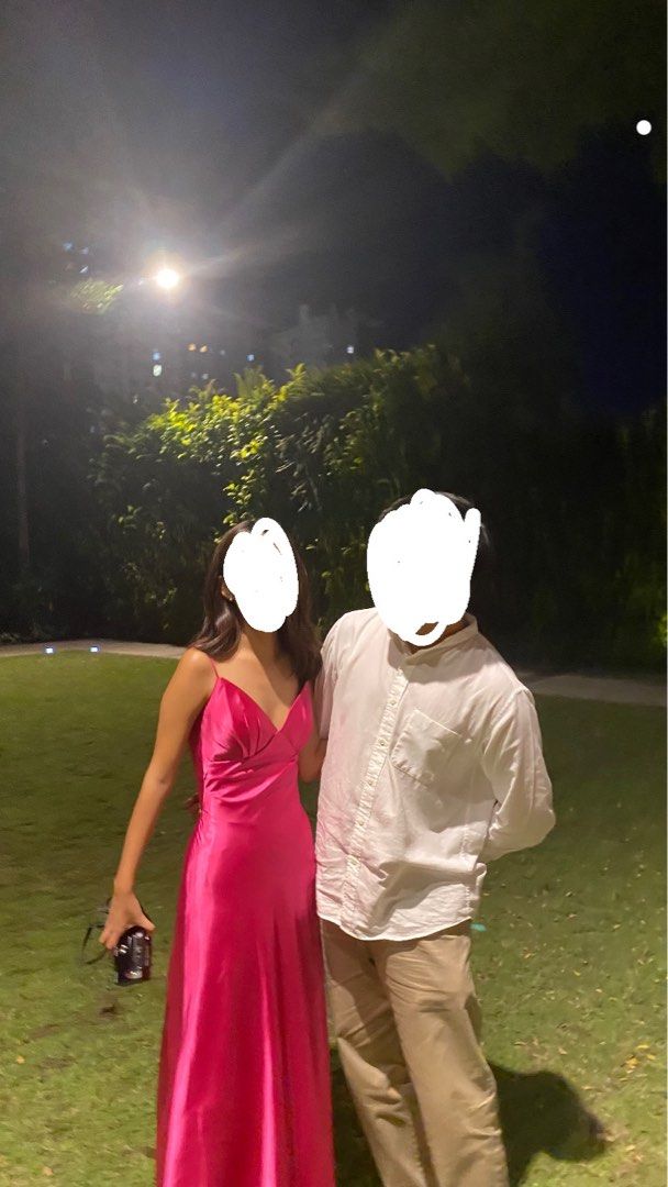 Pink Satin Gown (Category: Evening dresses & gowns) located in Pasig City. Submitted by beamscloset (Listing ID 1320203258, Image 1). Description: Pink Satin Gown (slightly negotiable) - used only once for a wedding - satin material - fits XS-S - Bust: 32in - Waist: 26 in - Hips: 36 in - Floor length - Pm for more photos! .