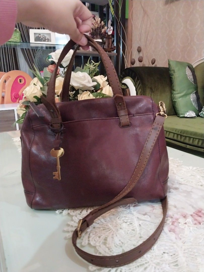 Prelove fossil rachel satchel, Fesyen Wanita, Tas Dompet di