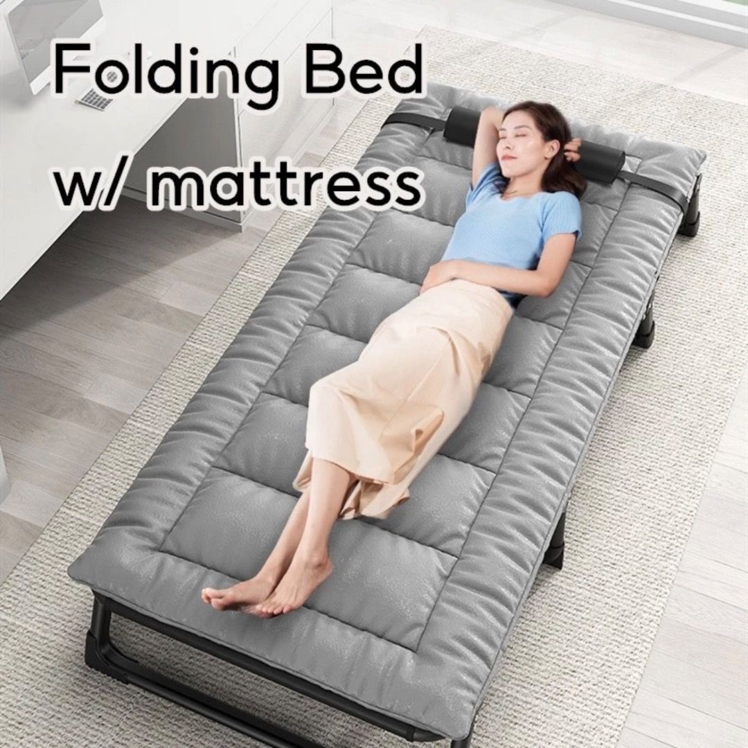 Premium Leathaire Adjustable Bed Adjustable Angle Foldable Bed Portable Bed Frame With Mattress