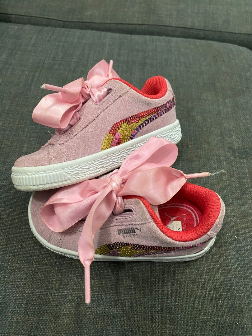 Puma Suede Glitz Baby Shoes 14cm