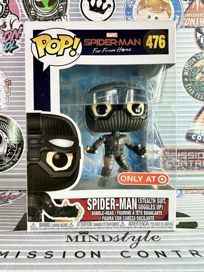 Spider man stealth suit goggles up funko pop hot sale