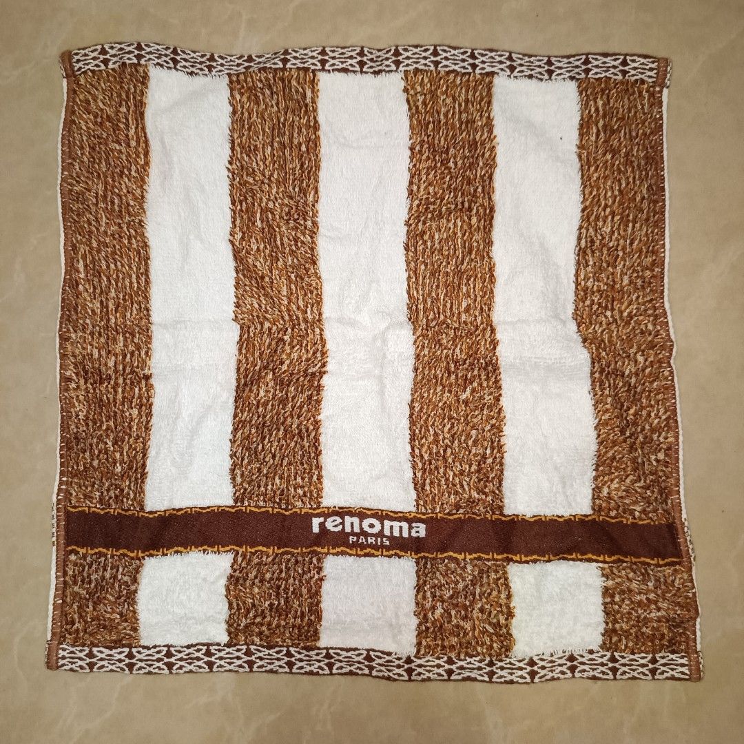 RENOMA FACE TOWEL (Category: Towels, Napkins & Holders) located in Cagayan de Oro. Submitted by mmmdshop (Listing ID 1320194431, Image 1). Description: Large face towel 14x14 from Japan slightly used to good as new. JAPAN SOURCE. CHECKOUT OUR FB PAGE "HOUSE OF SCARVES COLLECTION"..