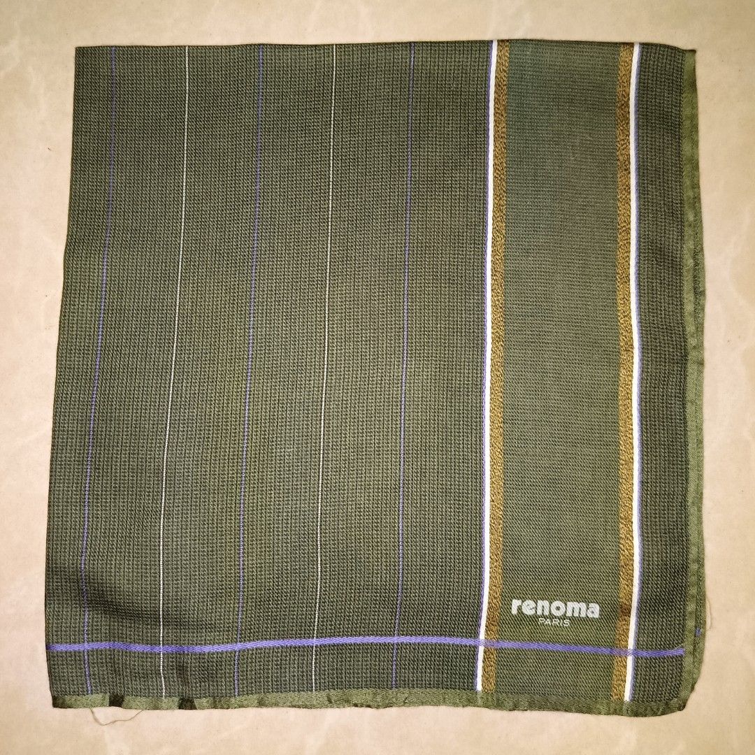 RENOMA HANDKERCHIEF (Category: Towels, Napkins & Holders) located in Cagayan de Oro. Submitted by mmmdshop (Listing ID 1320197804, Image 1). Description: Large face towel 14x14 from Japan slightly used to good as new. JAPAN SOURCE. CHECKOUT OUR FB PAGE "HOUSE OF SCARVES COLLECTION"..