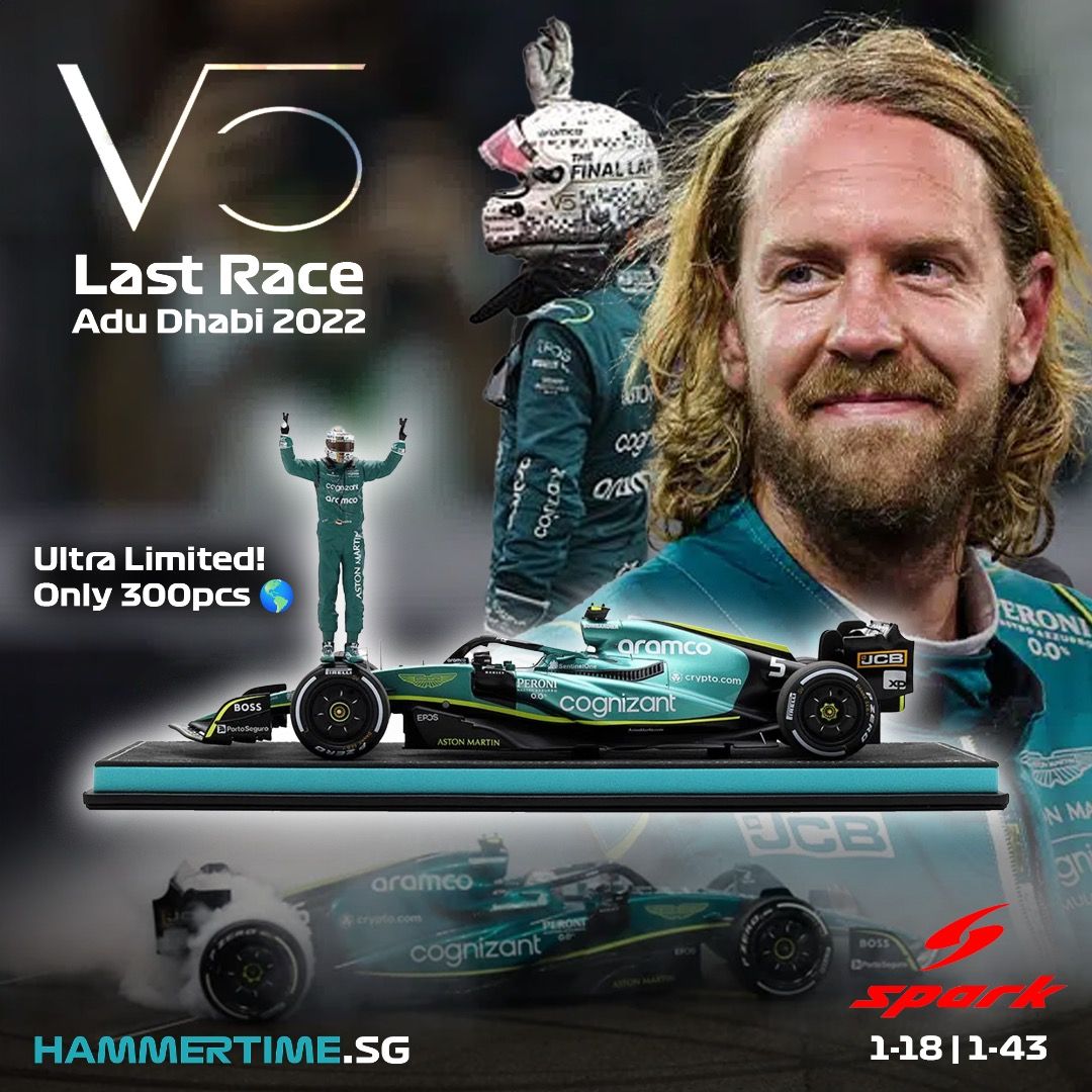 Lego Speed Champions F1 Spark 1:43 Scale Aston Martin AMR22 F1 Model -  Sebastian Vettel Last Race Abu Dhabi GP 2022 Aston Martin F1 Model