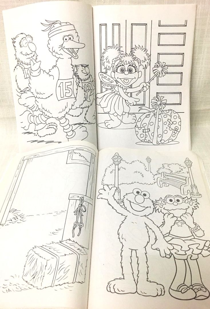 Sesame Street Jumbo Coloring & Activity Book Bundle, Hobbies & Toys